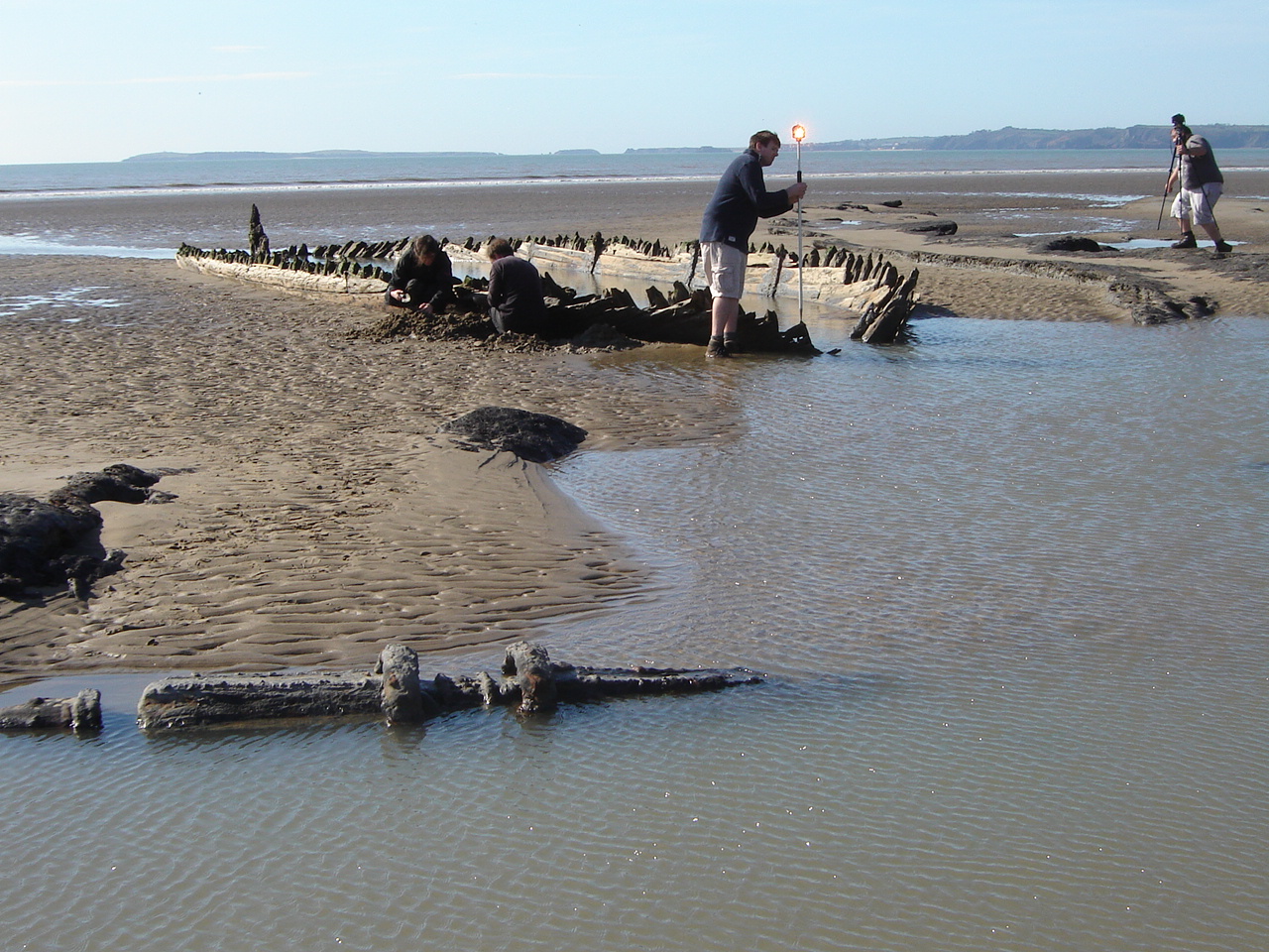 The Marros Sands Wreck with a winch in the foreground
